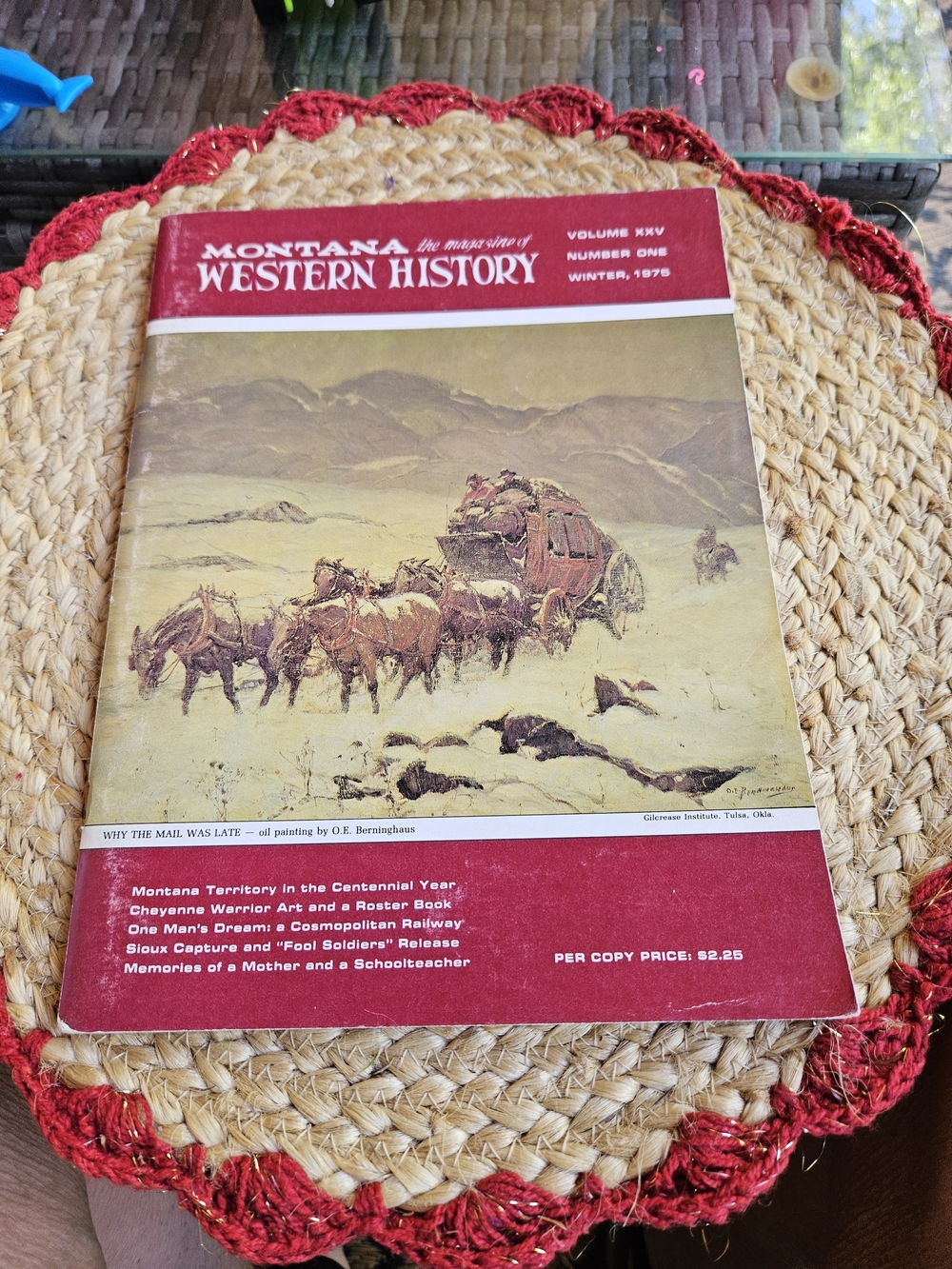 Montana Western History Vintage Magazine - Red Cover